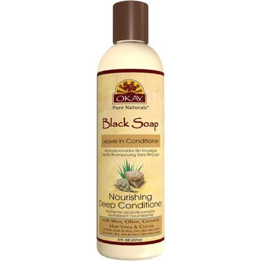 OKAY African Black Soap Leave In Conditioner 8 Fluid Ounce