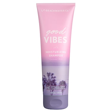 Beachwaver Good Vibes Moisturizing Shampoo  8 Fl Oz  Coconut Milk Formula with Tahitian Monoi  HIx Bond Multipliers for Strength  Shine  Bondi Beach Day Scent  Vegan Shampoo