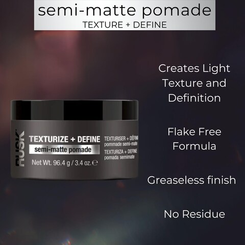 RUSKSemiMatte Pomade Texturize  Define Creates Definition and Texture Lightweight Fights Humidity 34 oz