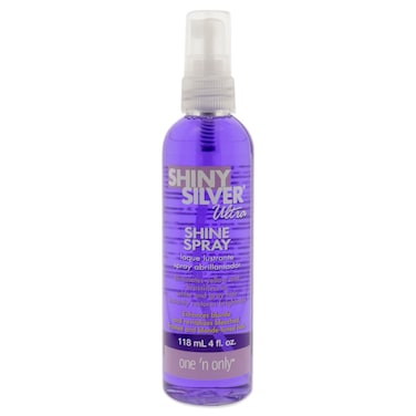 one n onlyOnenOnly Shiny Silver Ultra Shine Spray Hair Spray Unisex 4 oz