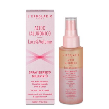 LErbolarioHyaluronic Acid Two Phase Spray  Light And Volume  True Ally For Magnificent Hair  Fuller Softer And Shinier With Every Use  Filling And Moisturizing Action  33 Oz Hair Mist