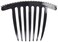 Caravan Twist Comb with Jet and Crystal Swarovski Stone 05 Ounce
