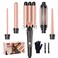 BESTOPE PRO5 in 1 Curling Wand Set Curling Iron Set with 5 Interchangeable Barrels Included A Thermal Brush