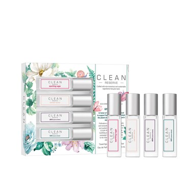 CLEAN RESERVE Eau de Parfum Layering Gift Set  Includes Warm Cotton Skin Rain and Radiant Nectar Fragrance  4 x 5mL Spray