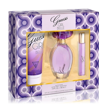 GUESS Girl Belle Eau de Toilette 3 Piece Gift Set  Perfume Spray 34 Fl Oz Travel Spray 05 Fl Oz  Body Lotion 67 Fl Oz