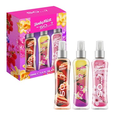 So Body Mist Set  Perfumes for Women  Vanilla Perfume Red Velvet Cherry Blossom  Scents Lasting 6 Hours  Fragrance Gifts for Women  3 pcs