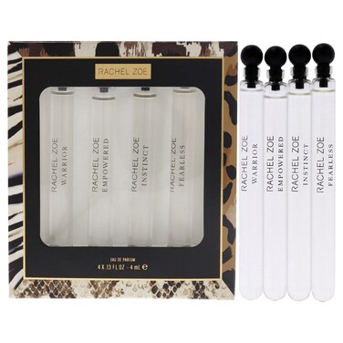 RACHEL ZOE Perfume Gift Set  Travel Size Perfume Eau de Parfum for Women  Collection of Four Unique Fragrances  Ideal Gift Set for Women  4 pc