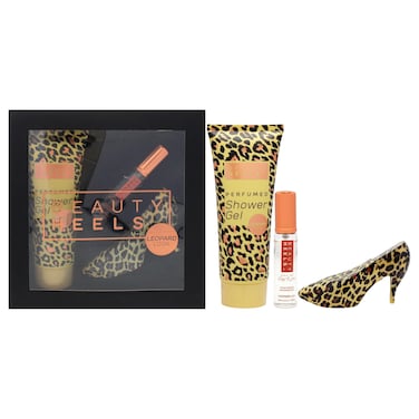 Beauty Heels Leopard Edition by Glamour and Heels for Women  3 Pc Gift Set 1oz EDP Spray 050oz EDP Spray 4oz Shower Gel