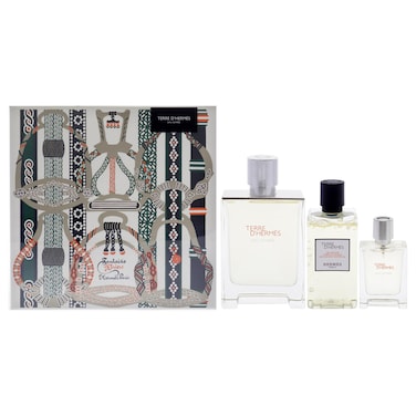 Hermes Terre DHermes Eau Givree for Men  3 Pc Gift Set 33oz EDP Spray 041oz EDP Spray 27oz Shower Gel