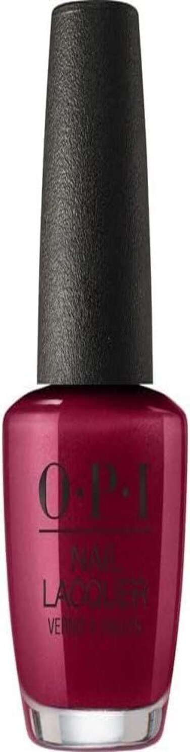 OPINail Lacquer Bogot Blackberry  Opaque Dark Red Pearl Chip Resistant Nail Polish  Vegan Fast Drying Streak Free