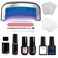 Sensationail Complete Gel Nail Polish Starter Kit  LongLasting Salon Grade Manicure Kit with UV Lamp  Includes Primer Base  Top Coat Cleanser  More  Includes White Black  Pink Gel Polish