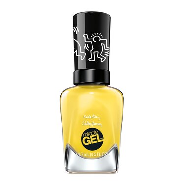 Sally Hansen Miracle Gel Keith Haring Writing on the Walls Long Lasting GelLike Formula No UV Lamp Needed Yellow Nail Polish