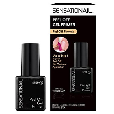 Sensationail Peel Off Gel Primer Nail Polish  Easy Removal Formula  No Acetone Needed  Leaves Nails Strong  Healthy  Clear  739 mL025 fl oz