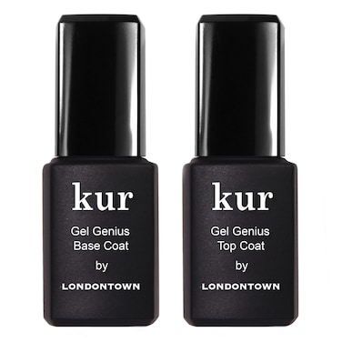 LONDONTOWNkur Gel Genius GelLike Set Top Coat  Base Coat Set For Long Lasting Manicure