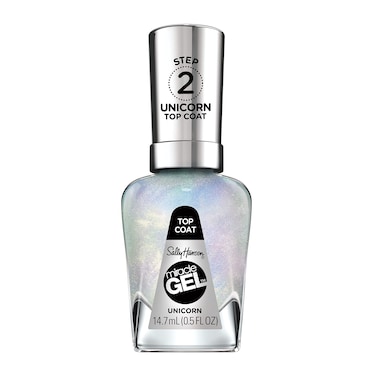 Sally Hansen Miracle Gel Unicorn Top Coat Long Lasting GelLike Formula No UV Lamp Needed Glitter Nail Polish