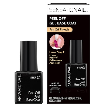 Sensationail Peel Off Formula Gel Nail Polish Base Coat Refill Clear 025 Fl Oz
