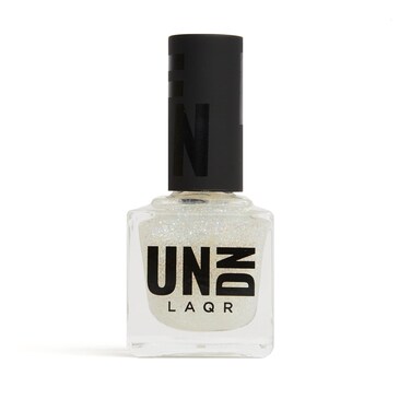 UNDN Vegan Nail Polish  Cosmic Glitter  Clear Glitter Nail Polish  Fingernail Polish for Women and Men  Long Lasting Cruelty Free  05 oz