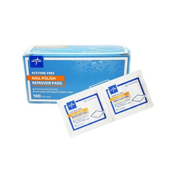 MedlineIndividual Nail Polish Remover Pads Acetone Free Perfect for Travel and Home Use Pack of 1