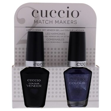 Match Makers Set  Purple Rain In Spain for Women  2 Pc 044oz Veneer Soak Of Gel Nail Polish 043oz Colour Nail Polish