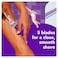 joy Womens Razor Blade Refills 8 Count Purple Lubrastrip to Help Avoid Skin Irritation