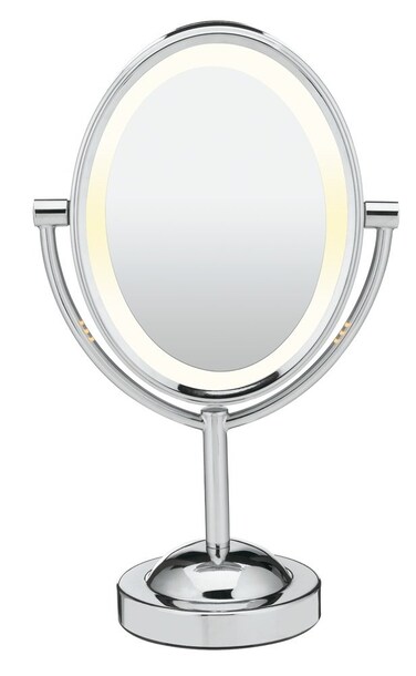 Conair Lighted Makeup Mirror LED Vanity Mirror 1X7X Magnifying Mirror Double Sided Corded in Polished Chrome