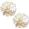Cotton Collection Exfoliating Shower Pouf 2 Pack White