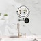 OVENTE 9 Lighted Wall Mount Makeup Mirror  1X 7X Magnifier Hardwired Glow Cosmetic Light Mirror Spinning 360Degree Double Sided LED Extendable Folding Arm Oil Rubbed Bronze MPWD3185BZ1X7X