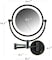 OVENTE 9 Lighted Wall Mount Makeup Mirror  1X 7X Magnifier Hardwired Glow Cosmetic Light Mirror Spinning 360Degree Double Sided LED Extendable Folding Arm Oil Rubbed Bronze MPWD3185BZ1X7X