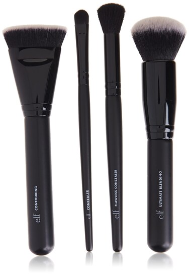 elf Complexion Perfection Brush Kit 4Piece Set Synthetic