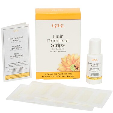 GiGiHair Removal Strips  For the Face  PreWaxed with GiGi AllPurpose Honee Formula 12 Strips
