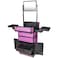 SHANY REBEL Series Pro Makeup Artists Rolling Train Case  Trolley Case  Charming Violet
