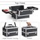YaheetechProfessional Makeup Train Case 5 in 1 Cosmetology Case on Wheels Aluminum Beauty Travel Case Rolling Cosmetic Organizers  Storage Black