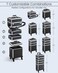 YaheetechProfessional Makeup Train Case 5 in 1 Cosmetology Case on Wheels Aluminum Beauty Travel Case Rolling Cosmetic Organizers  Storage Black