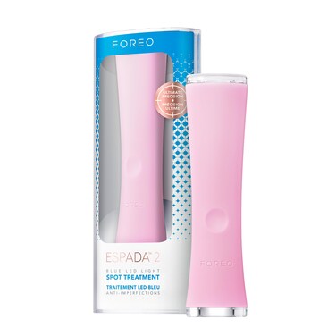 FOREO ESPADA 2 LED Light Therapy  Blemish Treatment Skincare Device  Medicalgrade Silicone  Scar Treatment for Face  Pimple  Blemish Removal  FDA cleared  Pearl Pink