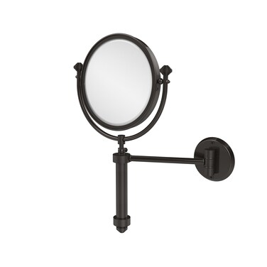 Allied Brass SB42XORB Southbeach Collection Wall Mounted MakeUp Mirror 8 Inch Diameter with 2X Magnification Oil Rubbed Bronze