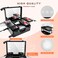 Aluminum Trolley Makeup Train Case with LED Light Professional Cosmetic 21 Make up Cosmetic Organizer Studio with Speaker Stand Rolling Lighted Makeup Vanity Station 3 Shades of Light Black