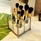 PuTwoMakeup Organizer Vintage 4 Sections Makeup Brushes Holder Make Up Storage with Free White Pearls