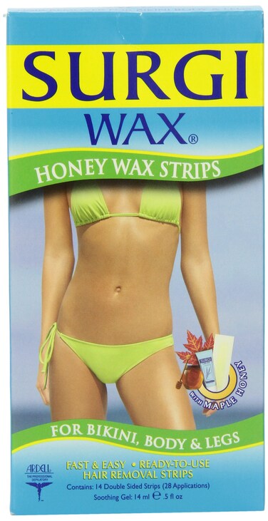 Surgiwax Honey Wax Strips For Bikini Body  Legs 14 Double Sided Strips Pack of 3