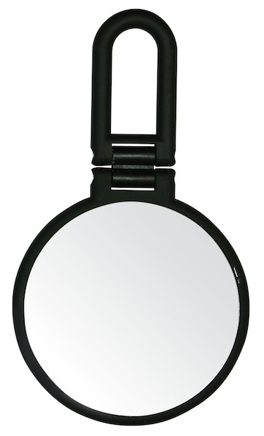 Danielle Folding Makeup Mirror with HandleStand 10X Magnification Midnight Matte