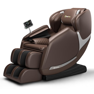 Real Relax2024 Massage Chair of SL Track Full Body Zero Gravity Shiatsu Recliner with APP control Favor 04 ADV Brown
