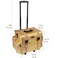 SHANY Makeup Artist Soft Rolling Trolley Cosmetic Case with Free Set of Mesh Bag Makeup Organizer  Travel Rolling Makeup Bag  Gold Medal