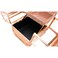 Ver Beauty Art Craft Tattoo Makeup Acrylic Mini Train Aluminum Case Organizer Box Two Cantilevered Shelves with Lid Mirror Key Locks Easy Clean  VK005 Rose Gold Diamond