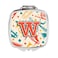 Carolines Treasures CJ2001WSCM Letter W Retro Teal Orange Musical Instruments Initial Compact Mirror Multicolor