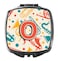 Carolines Treasures CJ2001OSCM Letter O Retro Teal Orange Musical Instruments Initial Compact Mirror Decorative Travel Makeup Mirror for Women Girls Gifts Pocket Makeup Mirror Folding Handheld