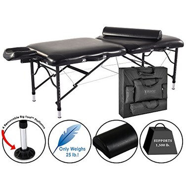 Master Massage30 StratoMaster LX Ultra Light Weight Aluminum Portable Massage Table PackageBlack