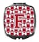 Carolines Treasures CJ1065FSCM Letter F Football Crimson grey and white Compact Mirror Decorative Travel Makeup Mirror for Women Girls Gifts Pocket Makeup Mirror Folding Handheld