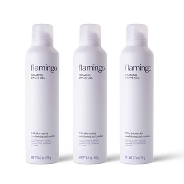 FlamingoWomens Foaming Shaving Gel with Aloe Vera 67oz  3ct