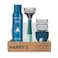 HarrysRazors for Men  Shaving Kit for Men includes a Mens Razor Handle 3 Razor Blade Refills Travel Blade Cover and 4 Oz Shave Gel