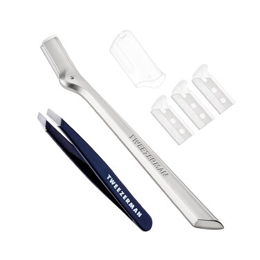 TweezermanExclusive Eyebrow Razor  Evening Blue Mini Slant Tweezer