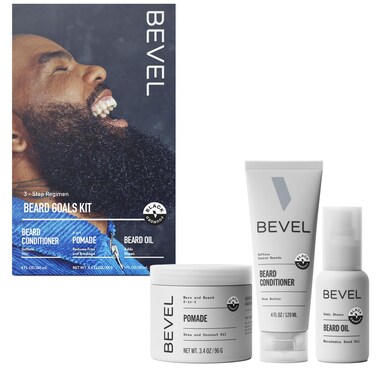 Bevel Mens Beard Grooming Kit  Includes Beard Conditioner Beard Balm and Beard Oil to Soften Hydrate and Strengthen Beard and Reduce Skin Irritation and Redness Packaging May Vary
